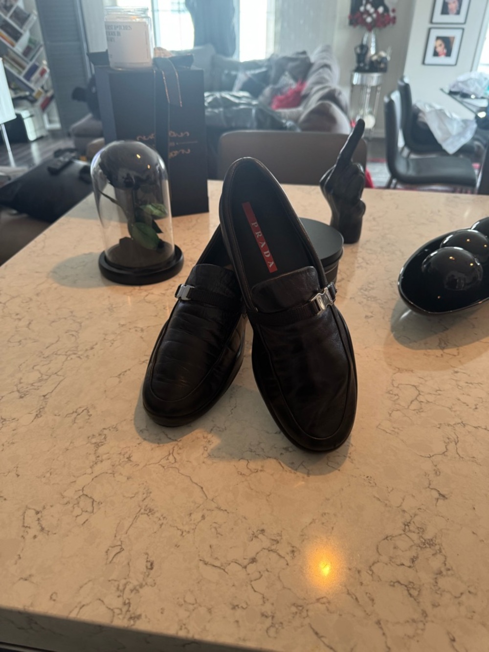 Prada Women’s Black Leather Loafers